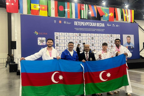 Karate üzrə yığmamız Rusiyadakı turnirdə ikinci olub