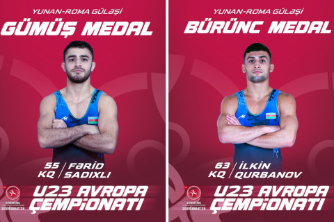 Azərbaycan daha iki güləşçisi Avropa çempionatında medal qazanıblar