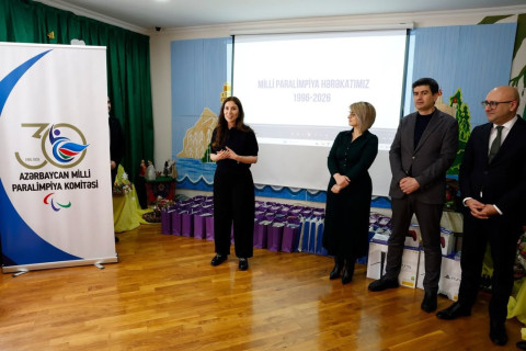 Paralimpiyaçılar valideyn himayəsindən məhrum uşaqlarla görüşüb - FOTO