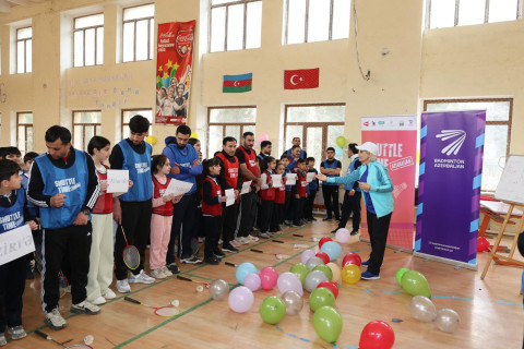 В Ширване прошли тренировки по бадминтону в рамках программы BWF Shuttle Time