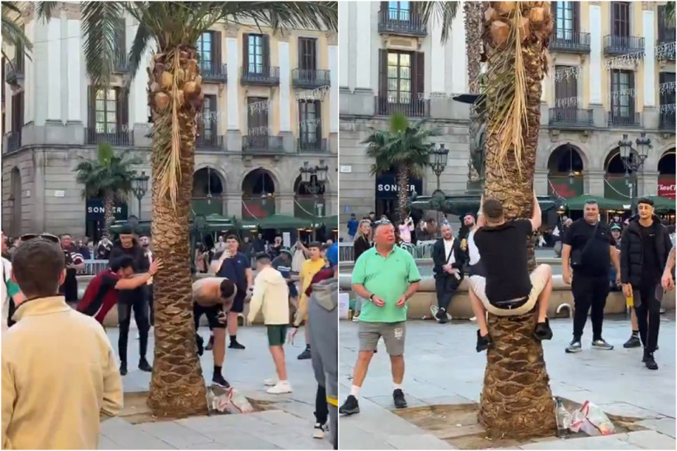 “Nyukasl”ın fanatları Barselonanı bir-birinə vurdular