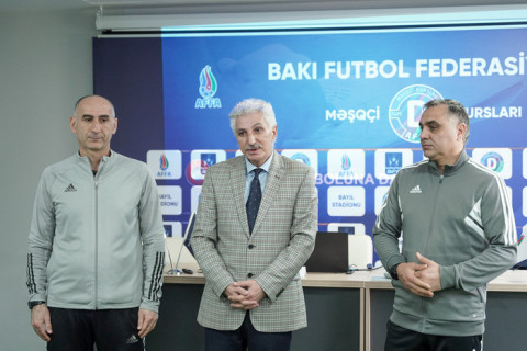 AFFA və Bakı Futbol Federasiyasının birgə təşkilatçılığı ilə məşqçi kursları başlayıb - FOTO
