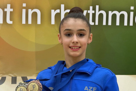 Azərbaycan gimnastı beynəlxalq turnirdə iki medal qazanıb - FOTO