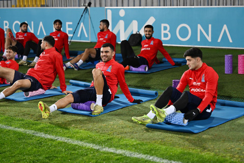 Подопечные Айхана Аббасова провели тренировку в преддверии матча со сборной Сент-Люсии - ФОТО