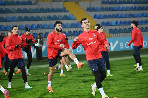 Подопечные Айхана Аббасова провели тренировку в преддверии матча со сборной Сент-Люсии - ФОТО