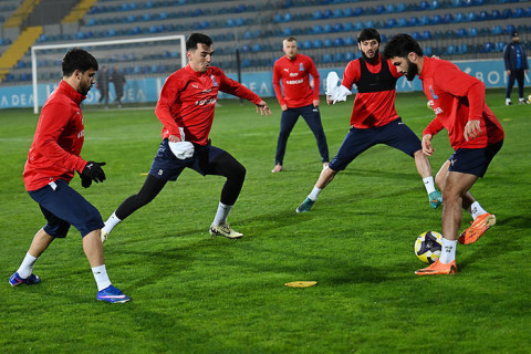 Подопечные Айхана Аббасова провели тренировку в преддверии матча со сборной Сент-Люсии - ФОТО