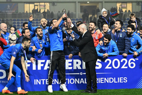 Azərbaycan millisinə “FIFA Series-2026”nın kuboku təqdim olundu