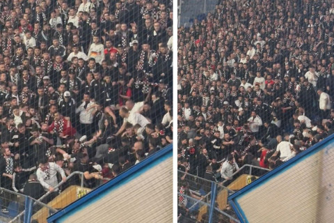 Derbidə rüsvayçılıq: “Beşiktaş” azarkeşləri bir-birini yumruqladı - VİDEO