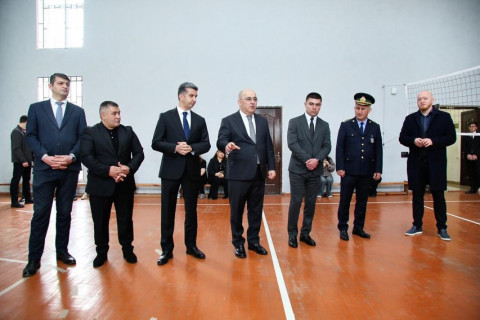 Şahin Bağırov Göygöldə yeniyetmə voleybolçularla görüşüb - FOTO