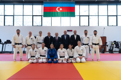 Avropa çempionatına qatılacaq cüdoçularımızla görüş keçirilib - FOTO