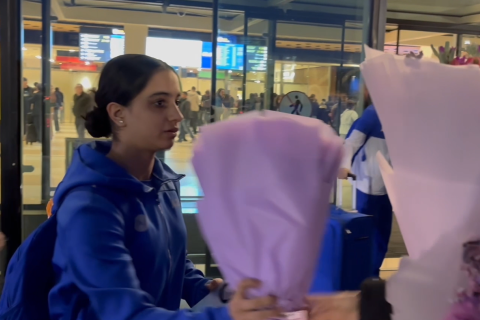 Portuqaliyada tarix yazan gimnastlar Vətənə qayıdıblar - FOTO/VİDEO