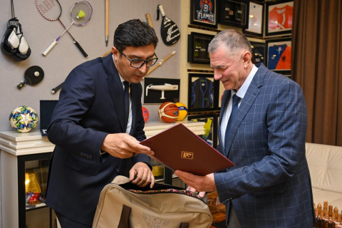 Fərid Qayıbov Avropa Atletika Assosiasiyasının prezidenti ilə birgə layihələri müzakirə edib - FOTO