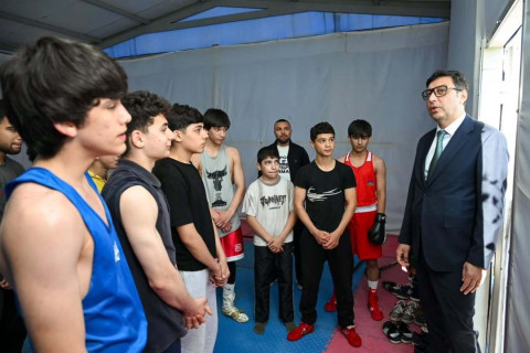 Fərid Qayıbov Respublika Olimpiya İdman Liseyinin yeni şəraiti ilə tanış olub - FOTO