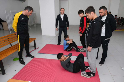 Fərid Qayıbov Respublika Olimpiya İdman Liseyinin yeni şəraiti ilə tanış olub - FOTO