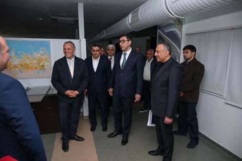 Fərid Qayıbov Respublika Olimpiya İdman Liseyinin yeni şəraiti ilə tanış olub - FOTO