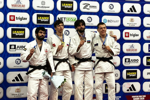 Azərbayan cüdoçusu Zelim Tçkayev Avropa çempionatında bürünc medal qazanıb - YENİLƏNİB + FOTO/VİDEO
