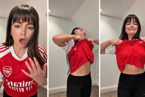 “Arsenal” azarkeşinin dərdi çəkiləsi deyil - VİDEO