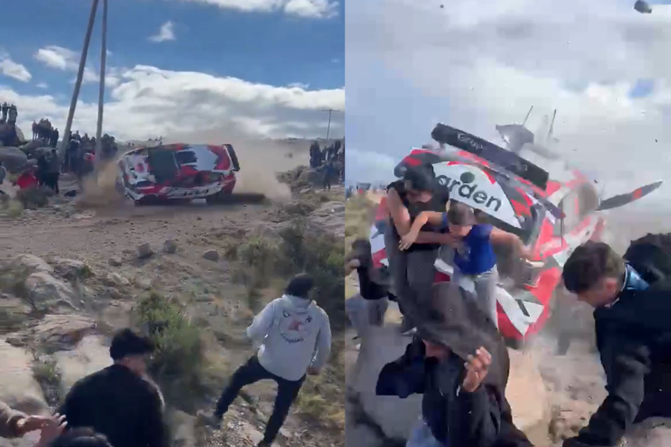 Kordoba rallisində dəhşətli qəza: Avtomobil tamaşaçıların üzərinə aşdı - VİDEO