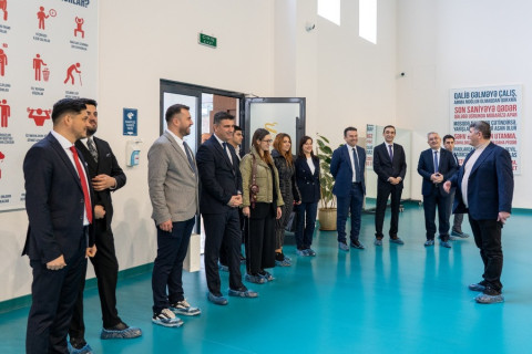 Şükrü Yılmazın rəhbərlik etdiyi nümayəndə heyəti Milli Gimnastika Arenasında olub - FOTO