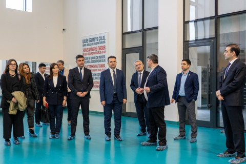 Şükrü Yılmazın rəhbərlik etdiyi nümayəndə heyəti Milli Gimnastika Arenasında olub - FOTO