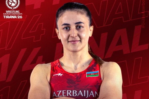 Qadın güləşçimiz Avropa çempionatının 1/4 finalında