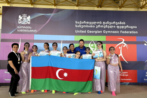 Tbilisidə gimnastlarımız birinci yer tutublar - FOTO