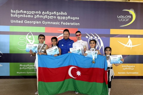 Tbilisidə gimnastlarımız birinci yer tutublar - FOTO