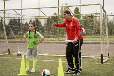 Lənkəranda qızlar üçün futbol festivalı keçirilib - FOTO