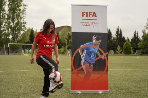 Lənkəranda qızlar üçün futbol festivalı keçirilib - FOTO