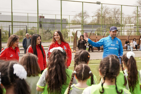 Lənkəranda qızlar üçün futbol festivalı keçirilib - FOTO
