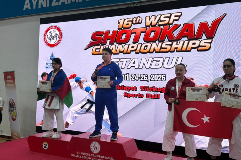 Deflimpiyaçı karateçilərimiz Dünya Çempionatında yeddi medal qazanıblar - FOTO