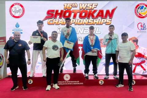 Deflimpiyaçı karateçilərimiz Dünya Çempionatında yeddi medal qazanıblar - FOTO