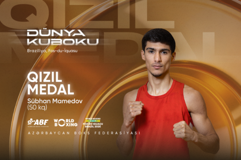 Azərbaycan boksçuları Dünya kubokunda üç qızıl, bir bürünc medal qazanıblar - FOTO