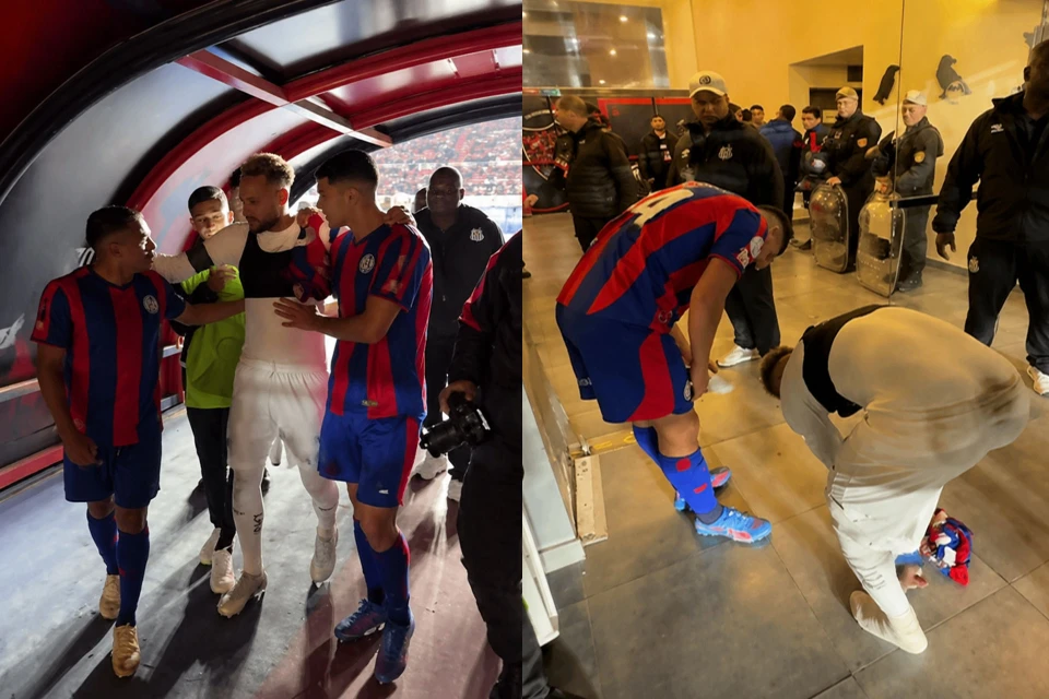 Argentinalılar Neymarın butslarını əlindən aldılar - VİDEO