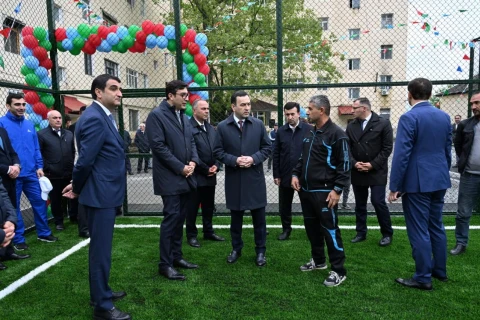 İsmayıllıda yeni idman zonası istifadəyə verildi - FOTO/VİDEO