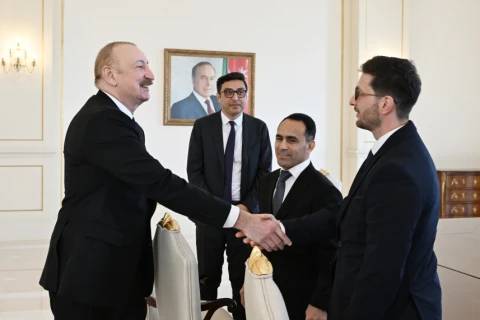 Prezident İlham Əliyev Avropa çempionatında komanda hesabında birinci olan güləşçiləri qəbul edib - FOTO