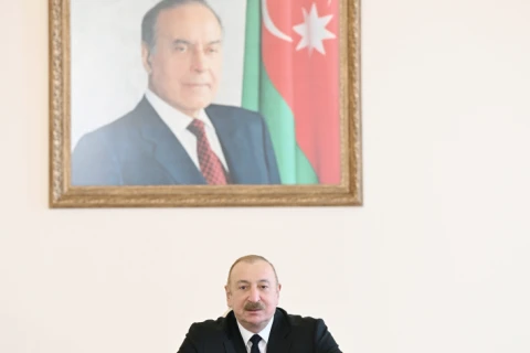 Prezident İlham Əliyev Avropa çempionatında komanda hesabında birinci olan güləşçiləri qəbul edib - FOTO