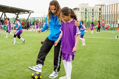 Füzulidə qızlar üçün futbol festivalı keçirilib - FOTO