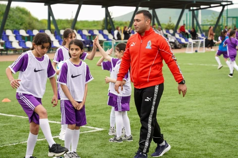 Füzulidə qızlar üçün futbol festivalı keçirilib - FOTO