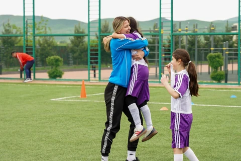 Füzulidə qızlar üçün futbol festivalı keçirilib - FOTO
