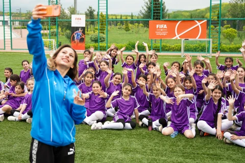 Füzulidə qızlar üçün futbol festivalı keçirilib - FOTO