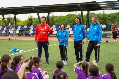 Füzulidə qızlar üçün futbol festivalı keçirilib - FOTO