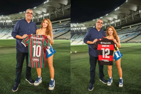 Шакира получила формы "Фламенго" и "Флуминенсе" на "Маракане"