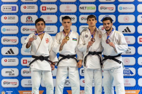 Cüdo üzrə gənclər arasında Avropa Kubokunda idmançılarımız üç medal qazanıblar