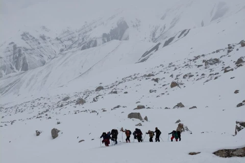 Heydər Əliyev zirvəsinə ənənəvi yürüş təşkil olunub - FOTO