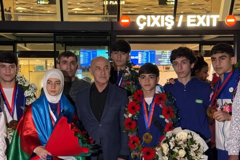Сборная Азербайджана вернулась с чемпионата Европы по ушу с 15 медалями