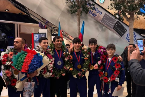 Сборная Азербайджана вернулась с чемпионата Европы по ушу с 15 медалями
