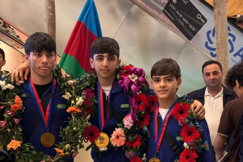 Сборная Азербайджана вернулась с чемпионата Европы по ушу с 15 медалями