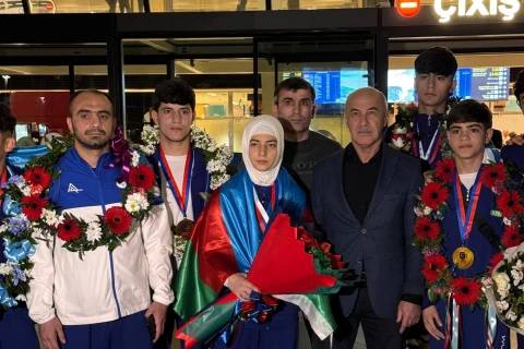 Сборная Азербайджана вернулась с чемпионата Европы по ушу с 15 медалями