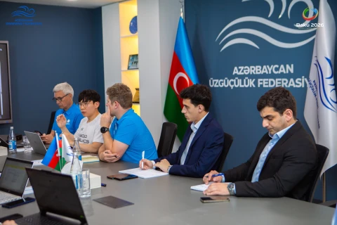 Üzgüçülük üzrə Dünya Kubokunun Bakı mərhələsi ilə bağlı müzakirələr aparılıb - FOTO